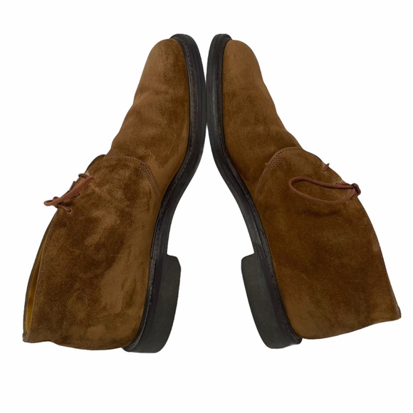 Grenson brown suede lace up booties size 9.5 - Picture 4 of 11